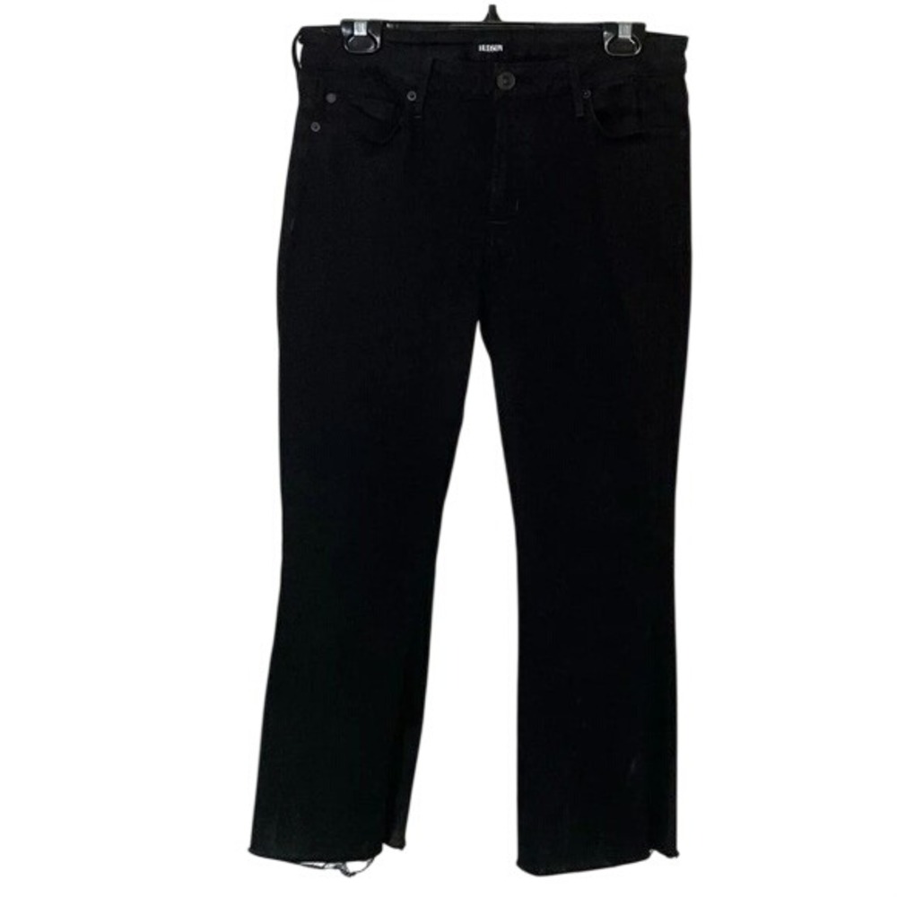 Hudson Jeans Womens 30 Black Mid Rise Cropped Mia 5 Pocket Flare Leg‎ Jeans